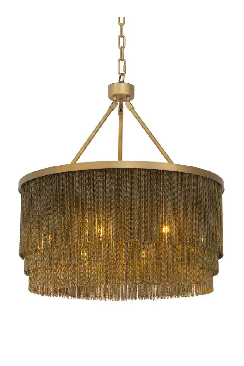Antique Brass Fringe Chandelier Tissot | Eichholtz Miami
