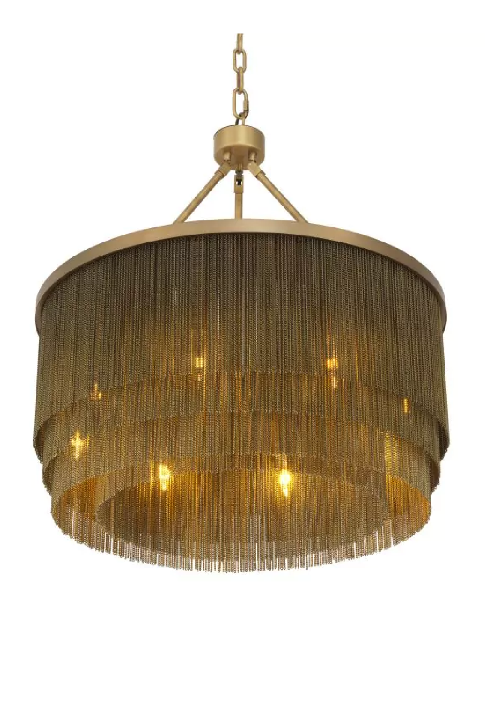 Antique Brass Fringe Chandelier Tissot | Eichholtz Miami