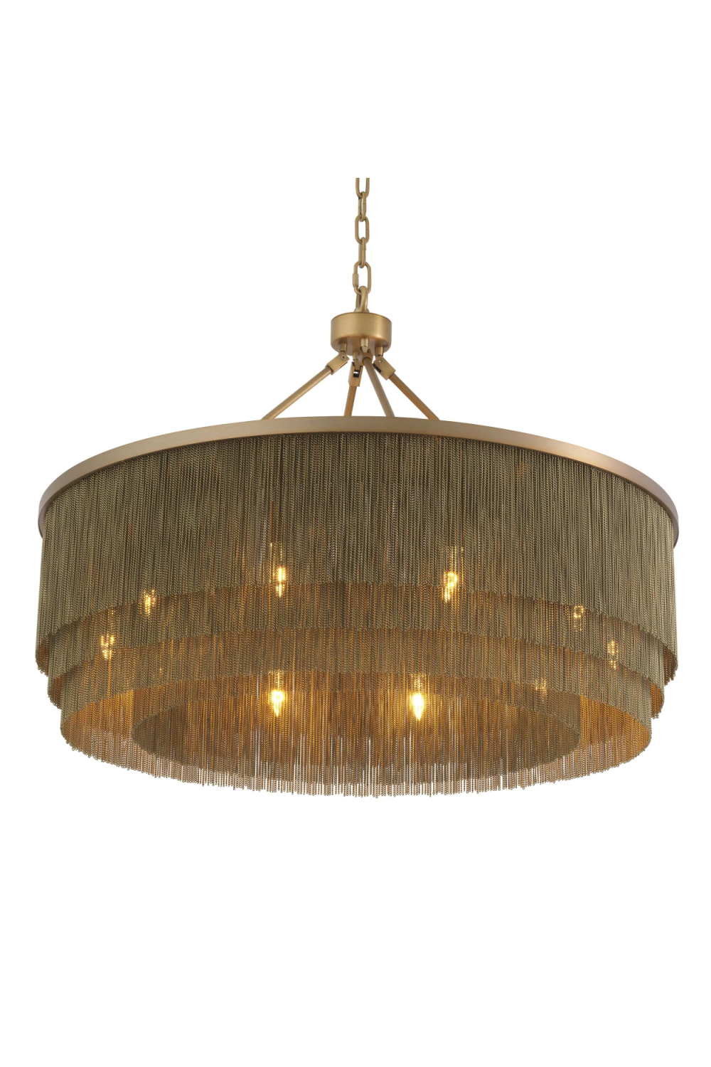 Antique Brass Fringe Chandelier Tissot | Eichholtz Miami