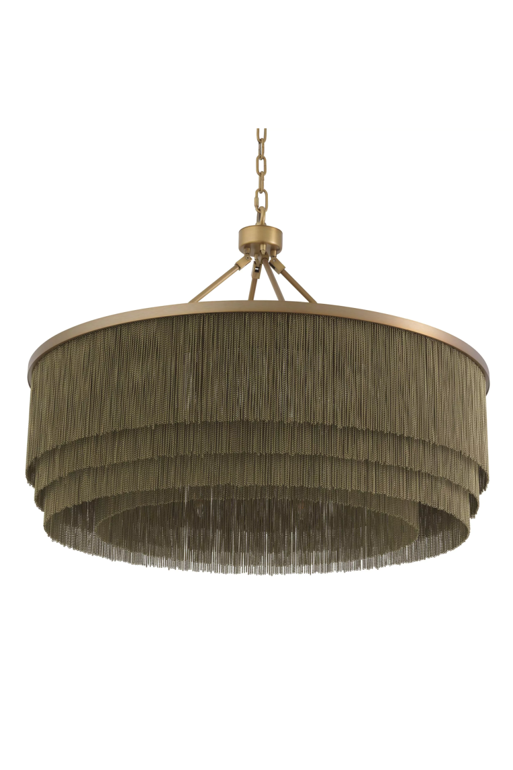 Antique Brass Fringe Chandelier Tissot | Eichholtz Miami