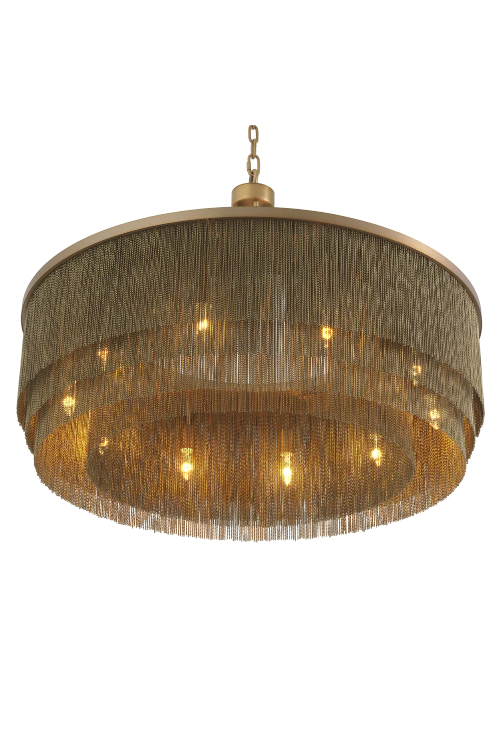 Antique Brass Fringe Chandelier Tissot | Eichholtz Miami