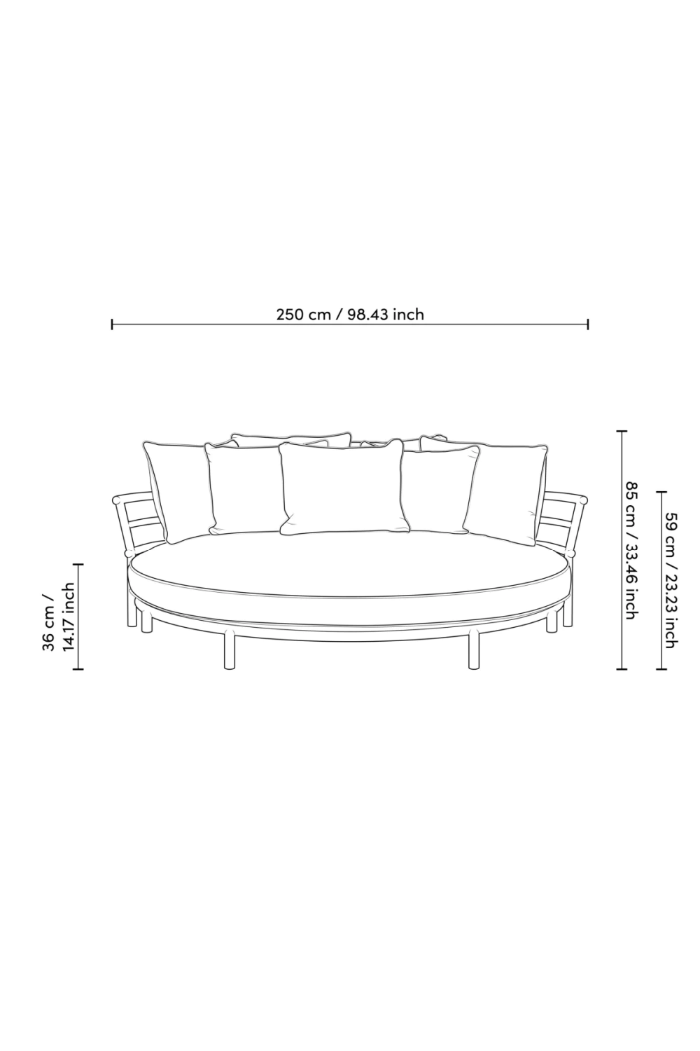 Round Outdoor Sofa Laguno | Eichholtz Miami