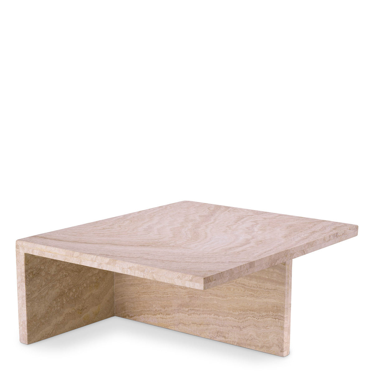 Minimalist Travertine Coffee Table Amara | Eichholtz Miami