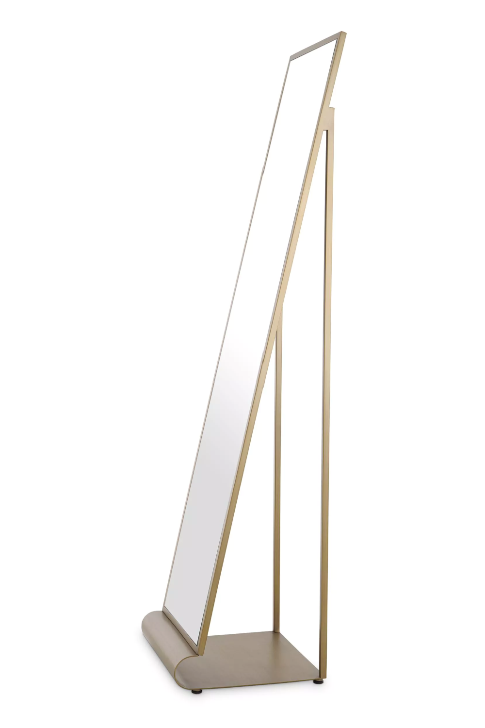 Rectangular Brass Floor Mirror Panorama | Eichholtz Miami