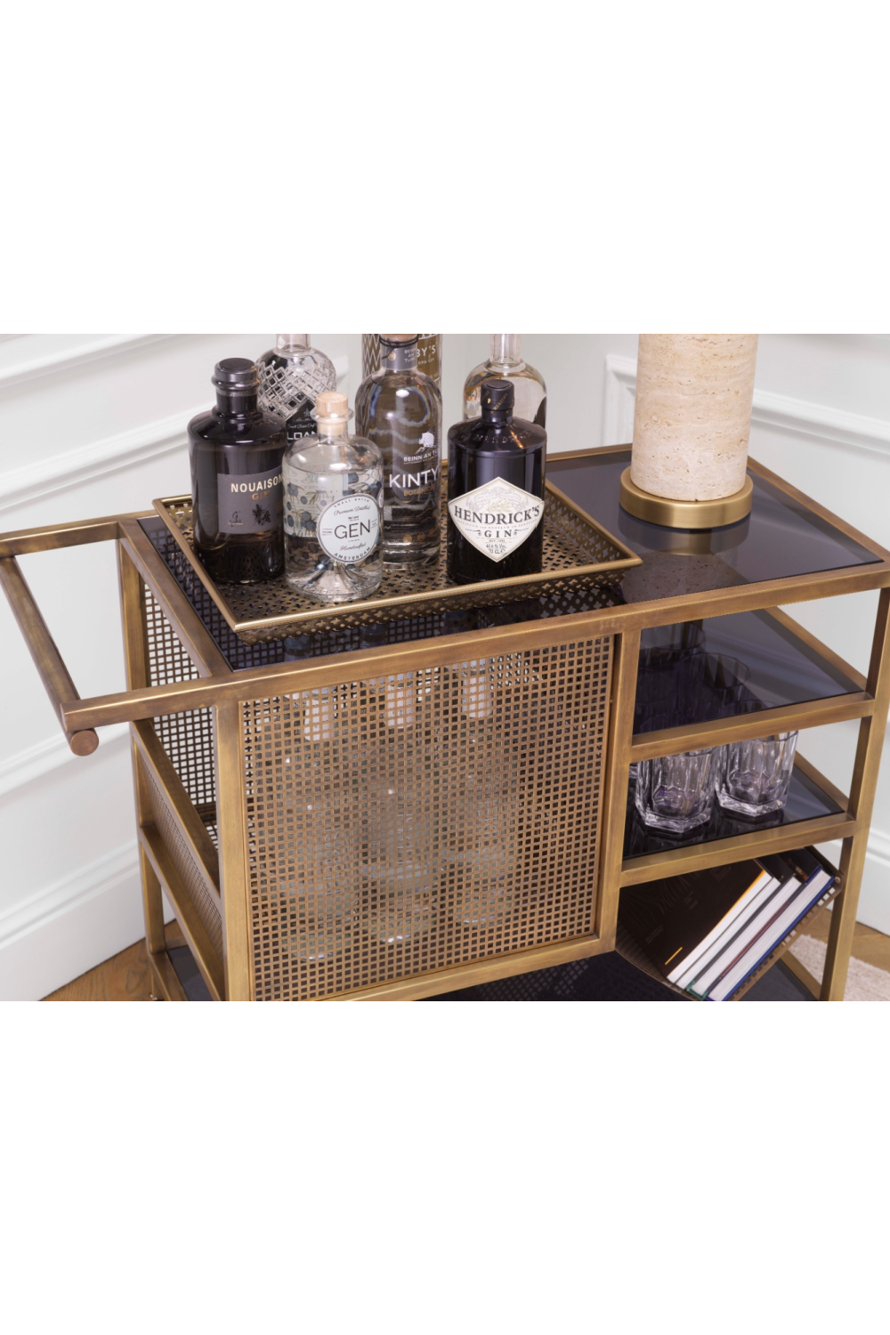 Vintage Brass Trolley Sterling | Eichholtz Miami