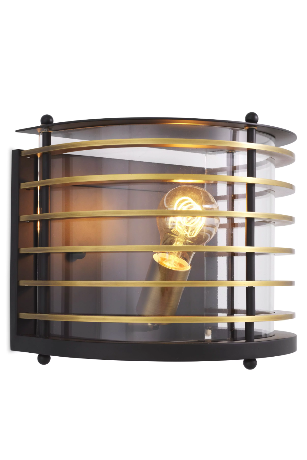 Black Outdoor Wall Lamp Logan | Eichholtz Miami