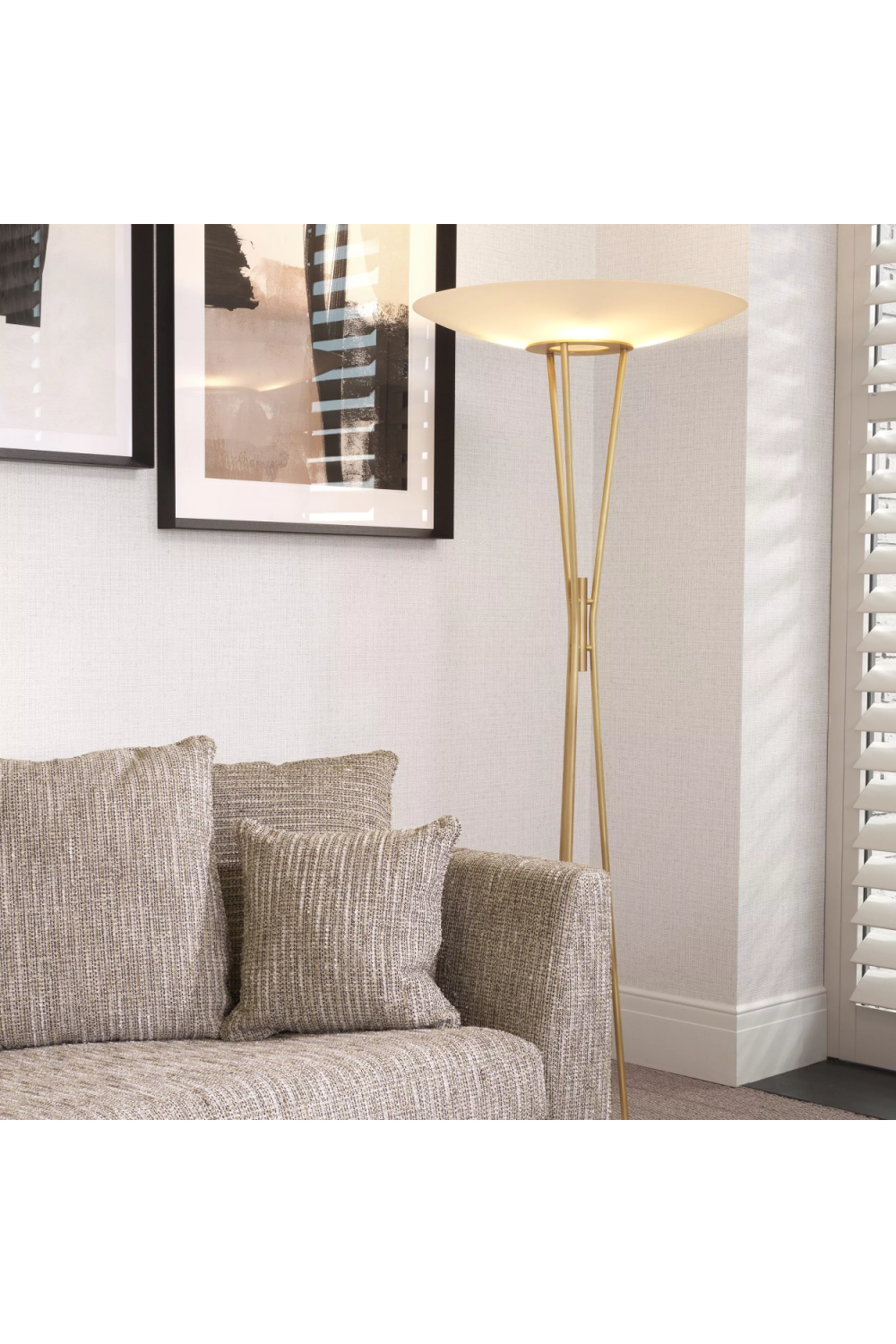 White Glass Floor Lamp | Eichholtz Collina | Eichholtzmiami.com