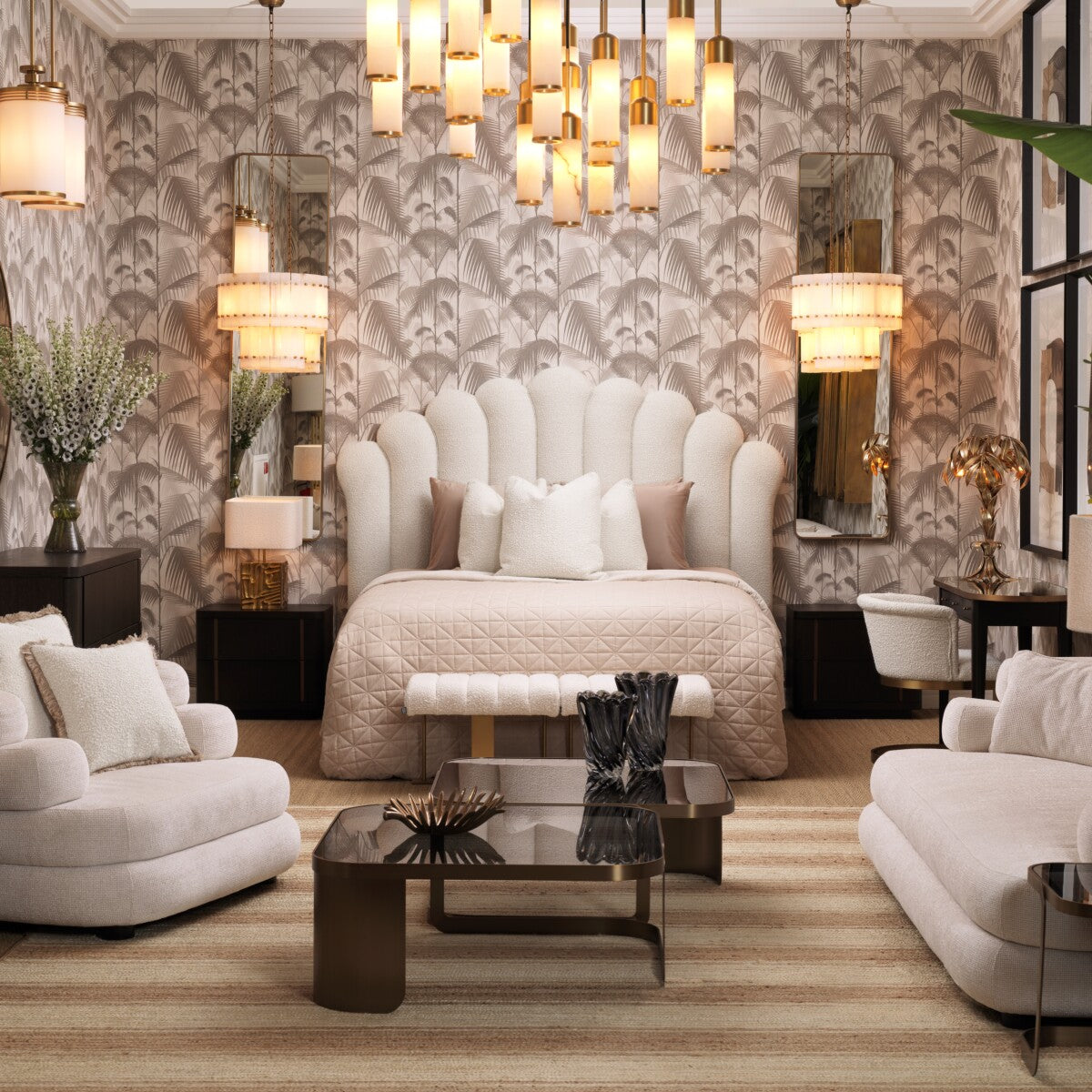 Vintage Brass Decorative Tray Suma | Eichholtz Miami