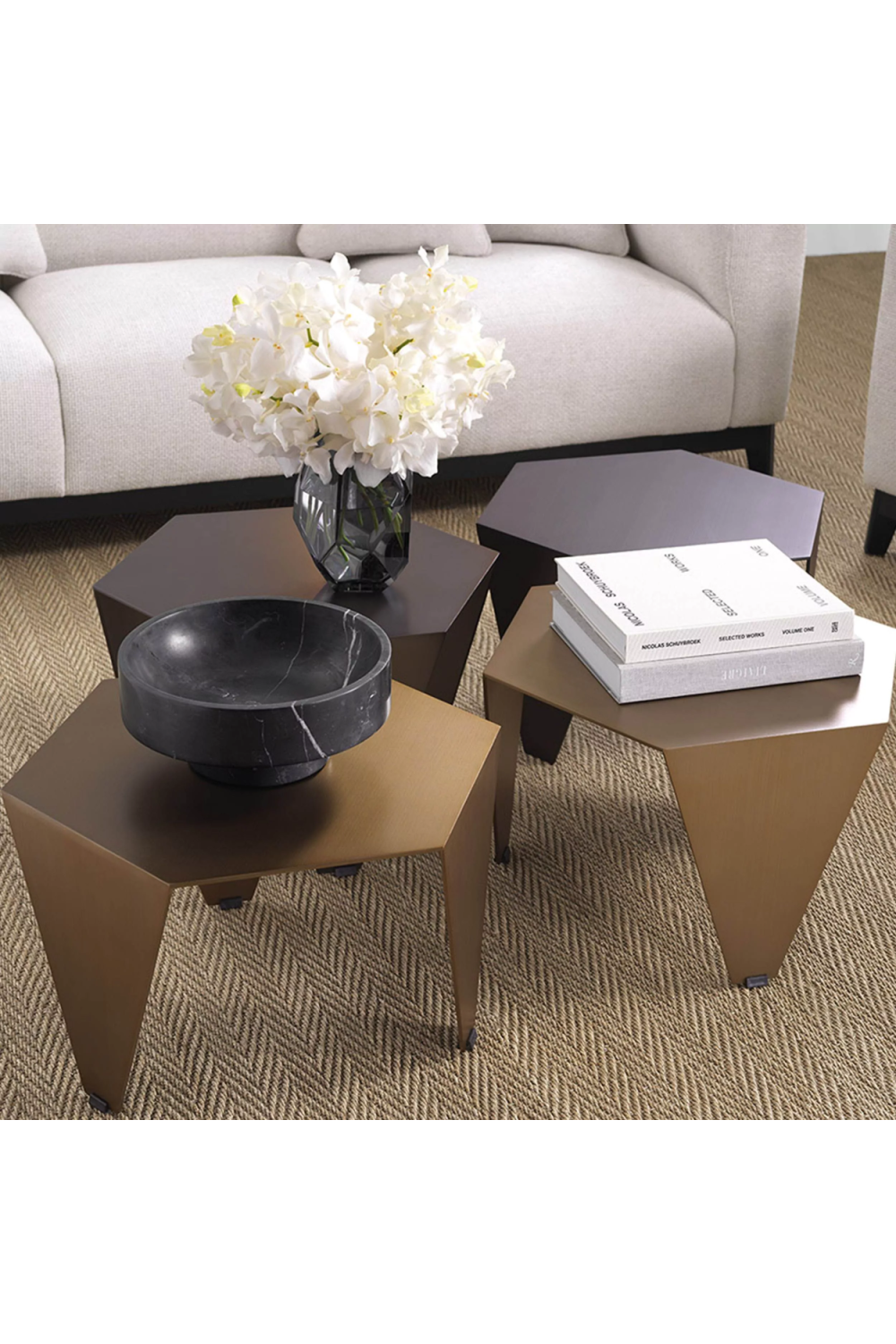Hexagonal Side Table Metro Chic | Eichholtz Miami