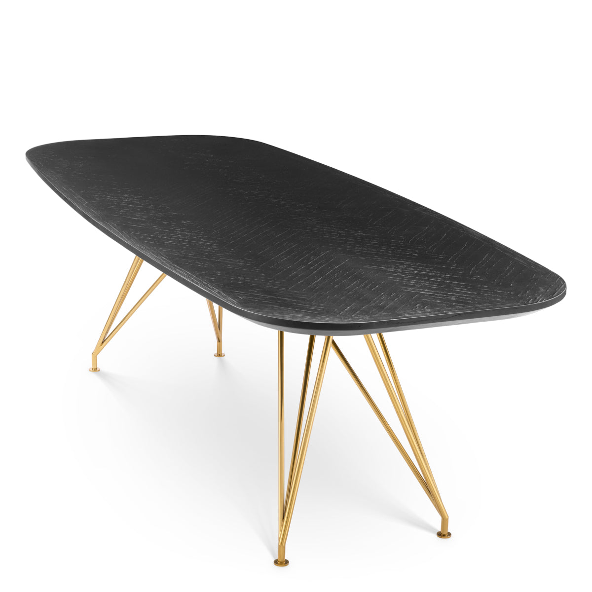 Black Oak Top Dining Table Levante | Eichholtz Miami