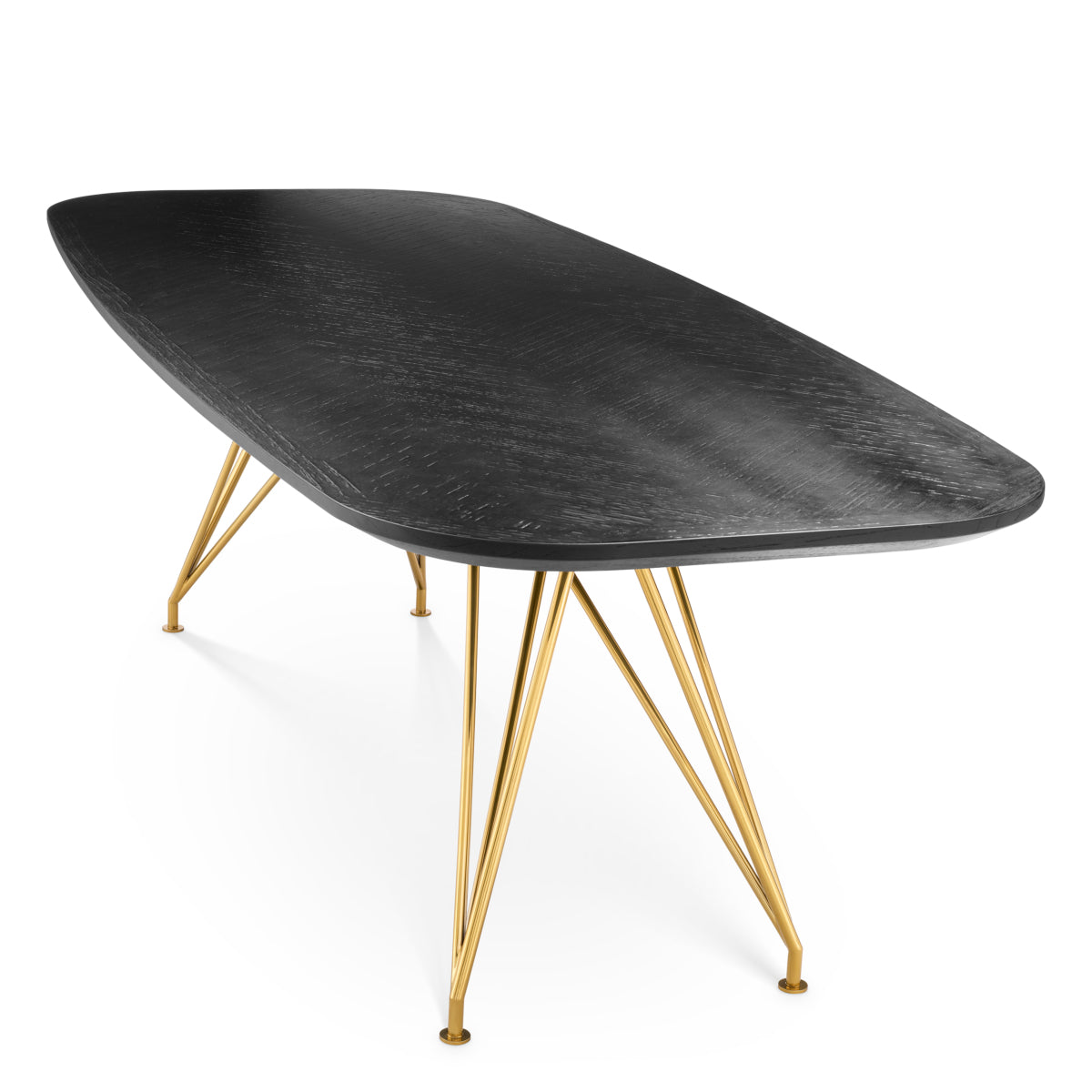 Black Oak Top Dining Table Levante | Eichholtz Miami