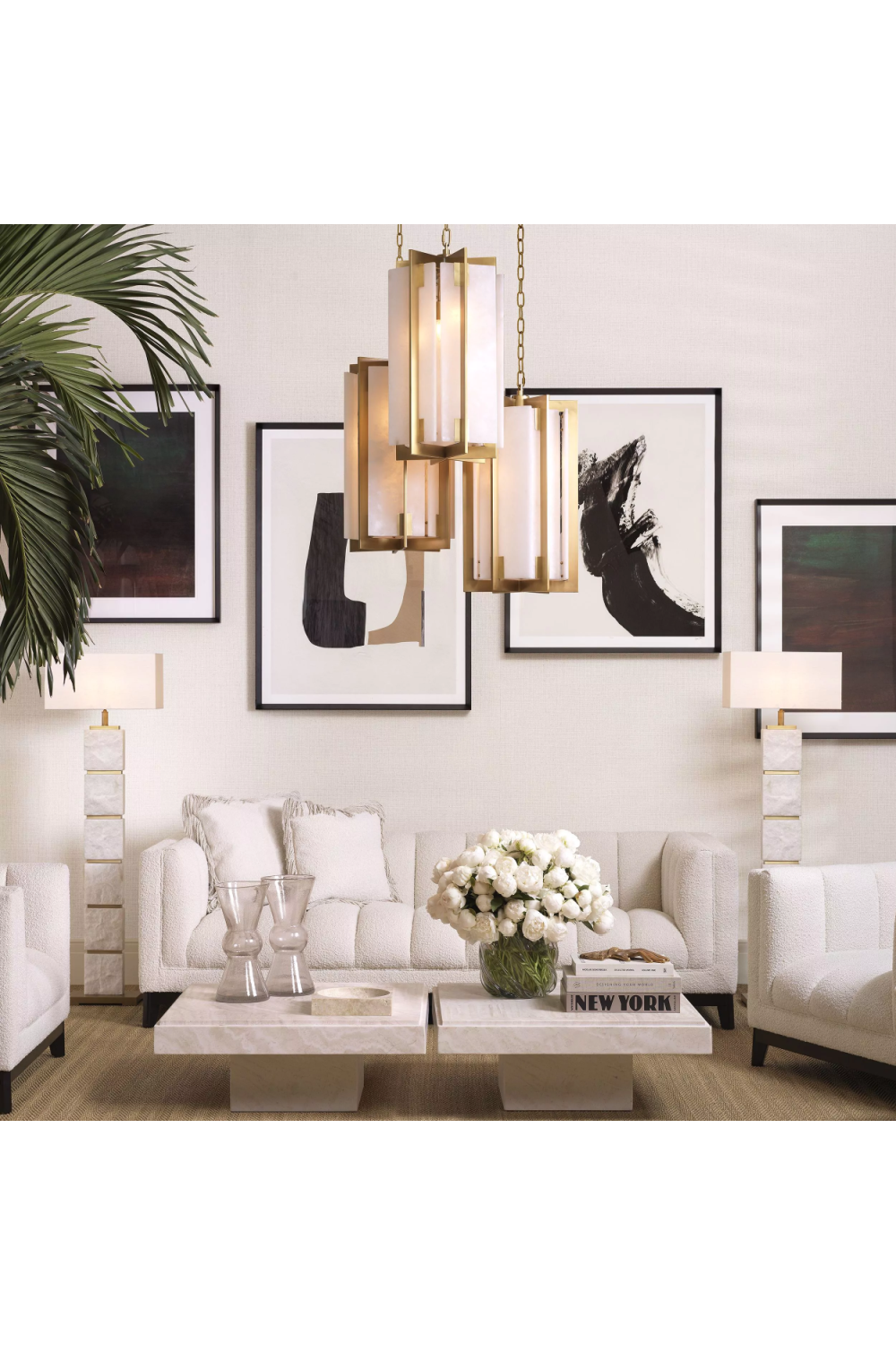 Square Travertine Coffee Table Sartoria | Eichholtz Miami