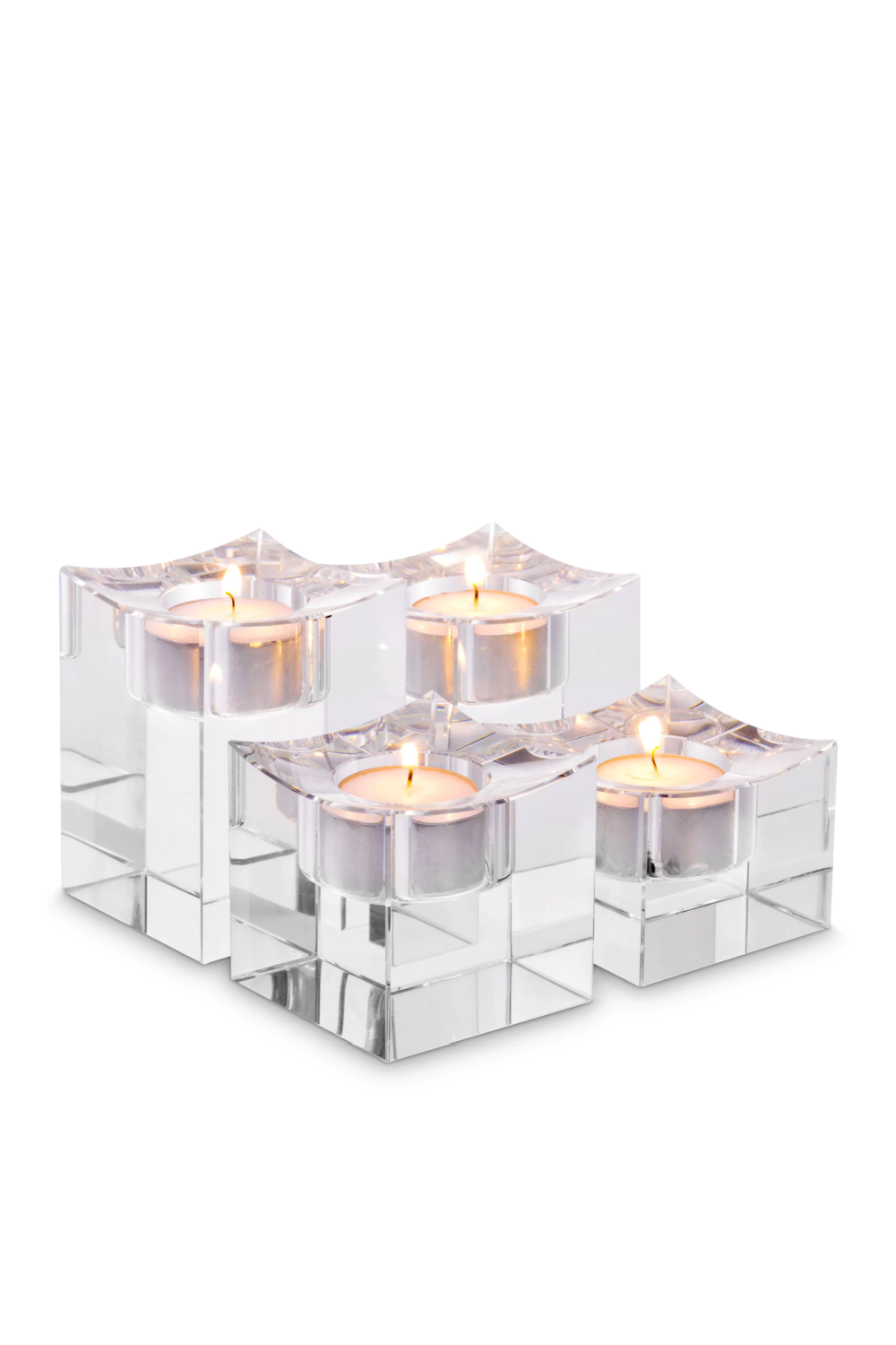 Crystal Tealight Holder Set (4) | Eichholtz Giancarlo | Eichholtzmiami.com