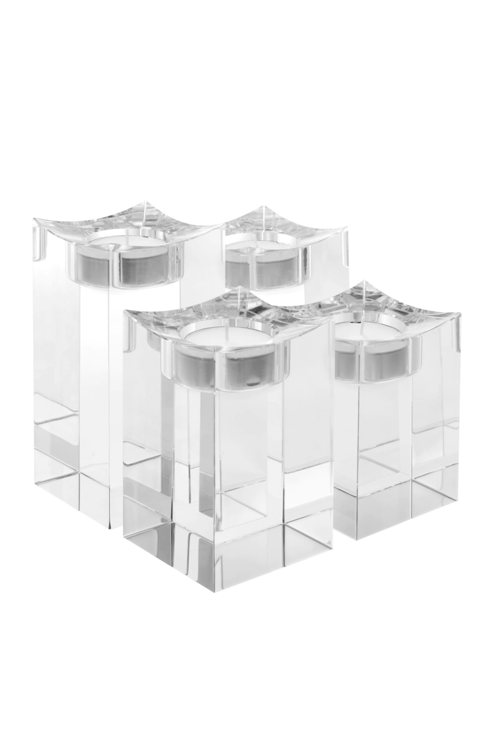Crystal Tealight Holder Set (4) | Eichholtz Giancarlo | Eichholtzmiami.com