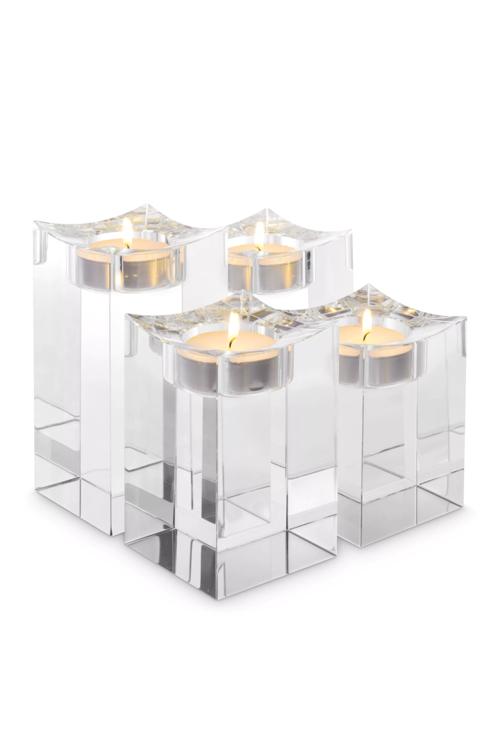 Crystal Tealight Holder Set (4) | Eichholtz Giancarlo | Eichholtzmiami.com