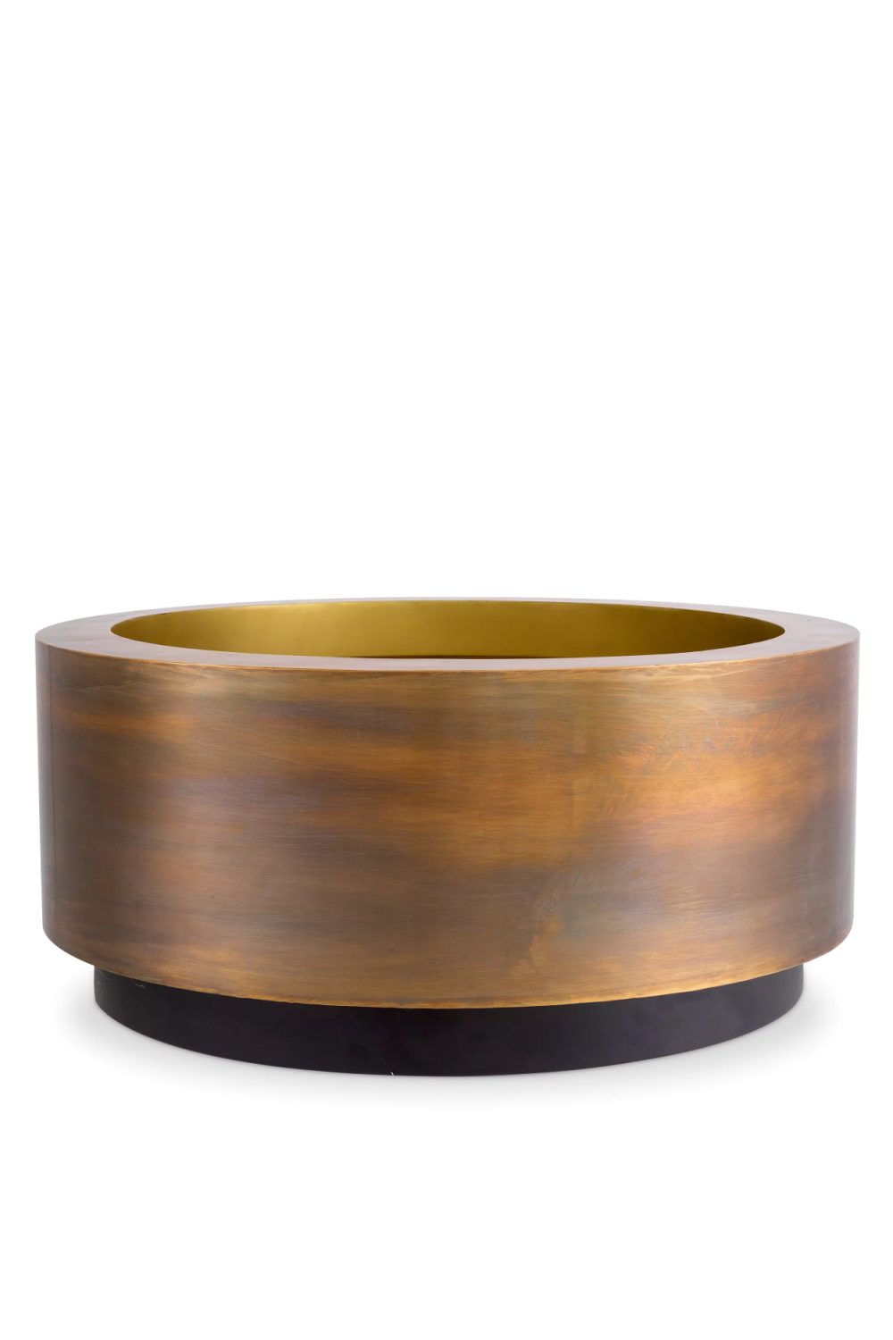 Vintage Brass Round Planter Jasper | Eichholtz Miami