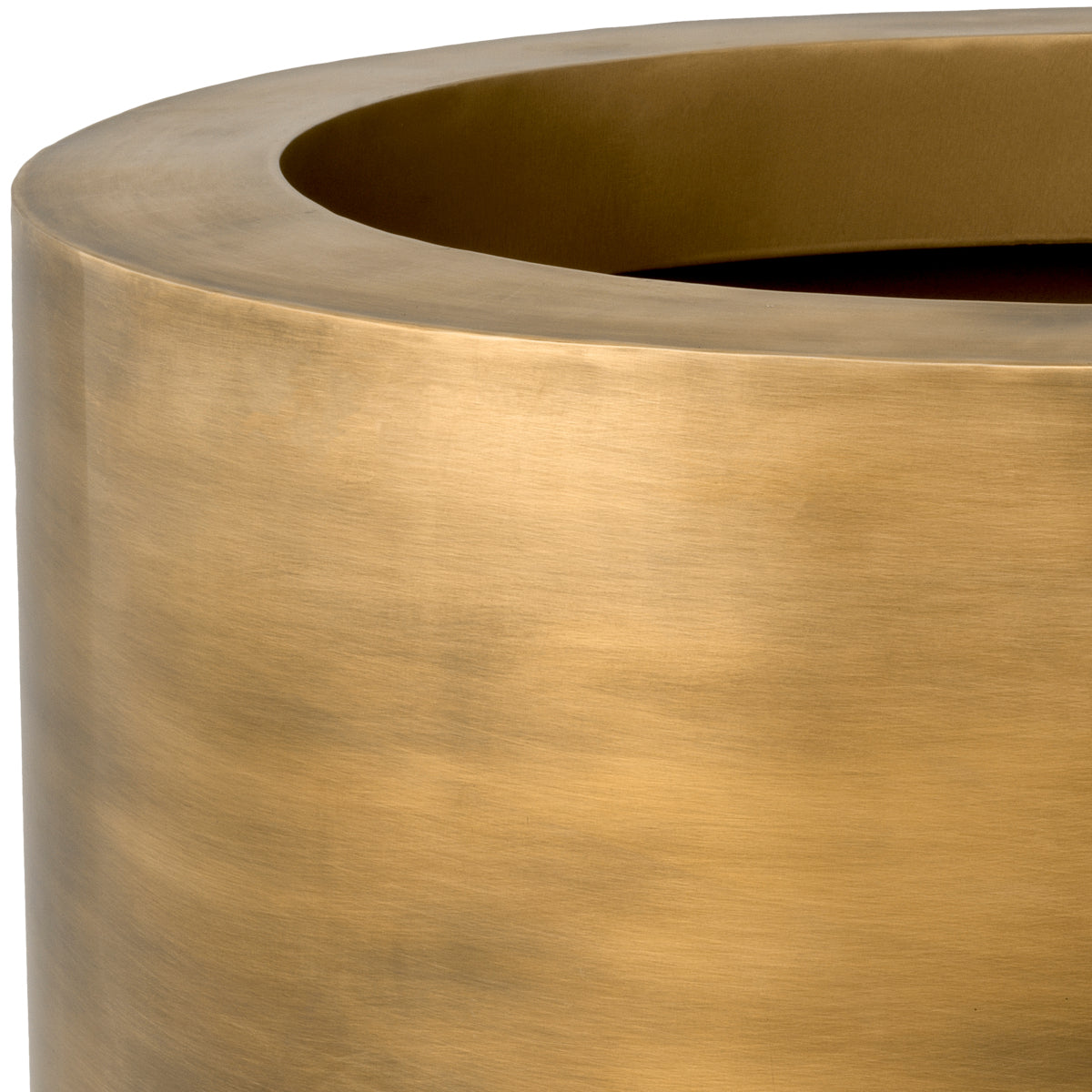 Vintage Brass Round Planter Jasper | Eichholtz Miami