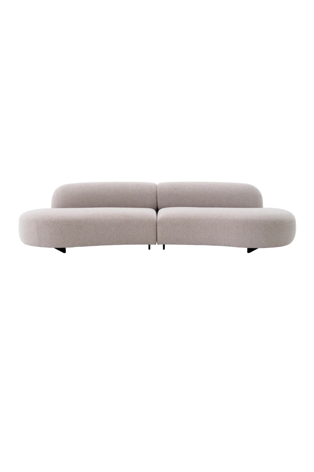 Light Gray Curved Outdoor Sofa Bjorn | Eichholtz Miami
