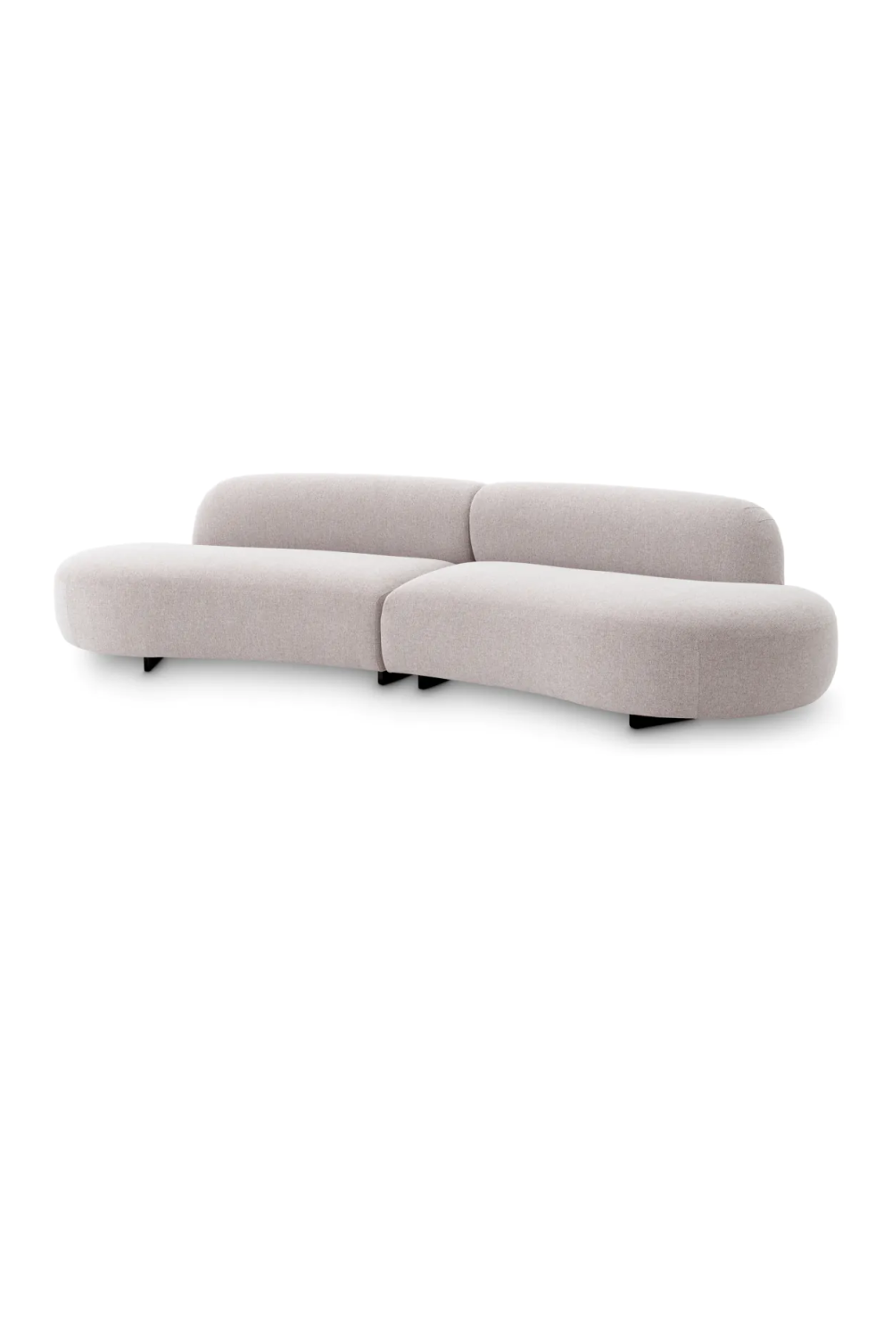 Light Gray Curved Outdoor Sofa Bjorn | Eichholtz Miami