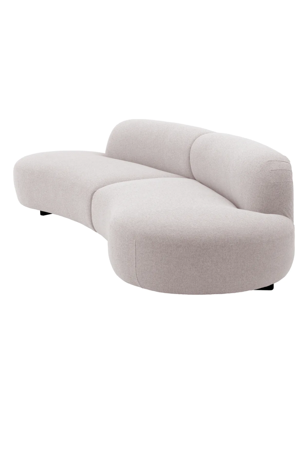 Light Gray Curved Outdoor Sofa Bjorn | Eichholtz Miami