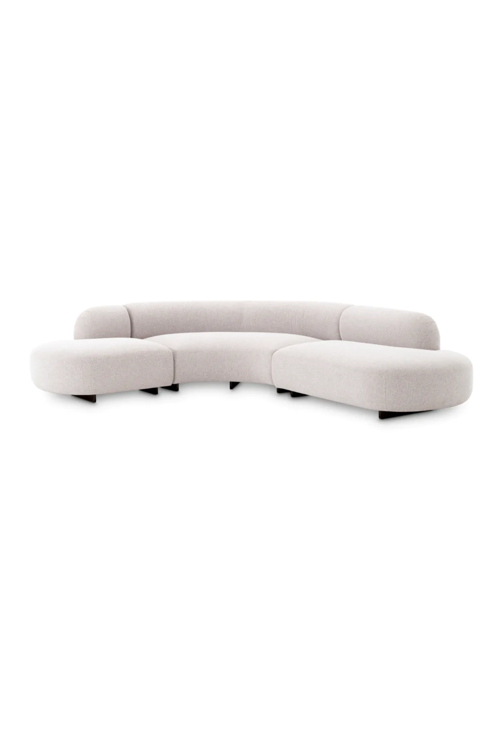 Light Gray Curved Outdoor Sofa Bjorn | Eichholtz Miami