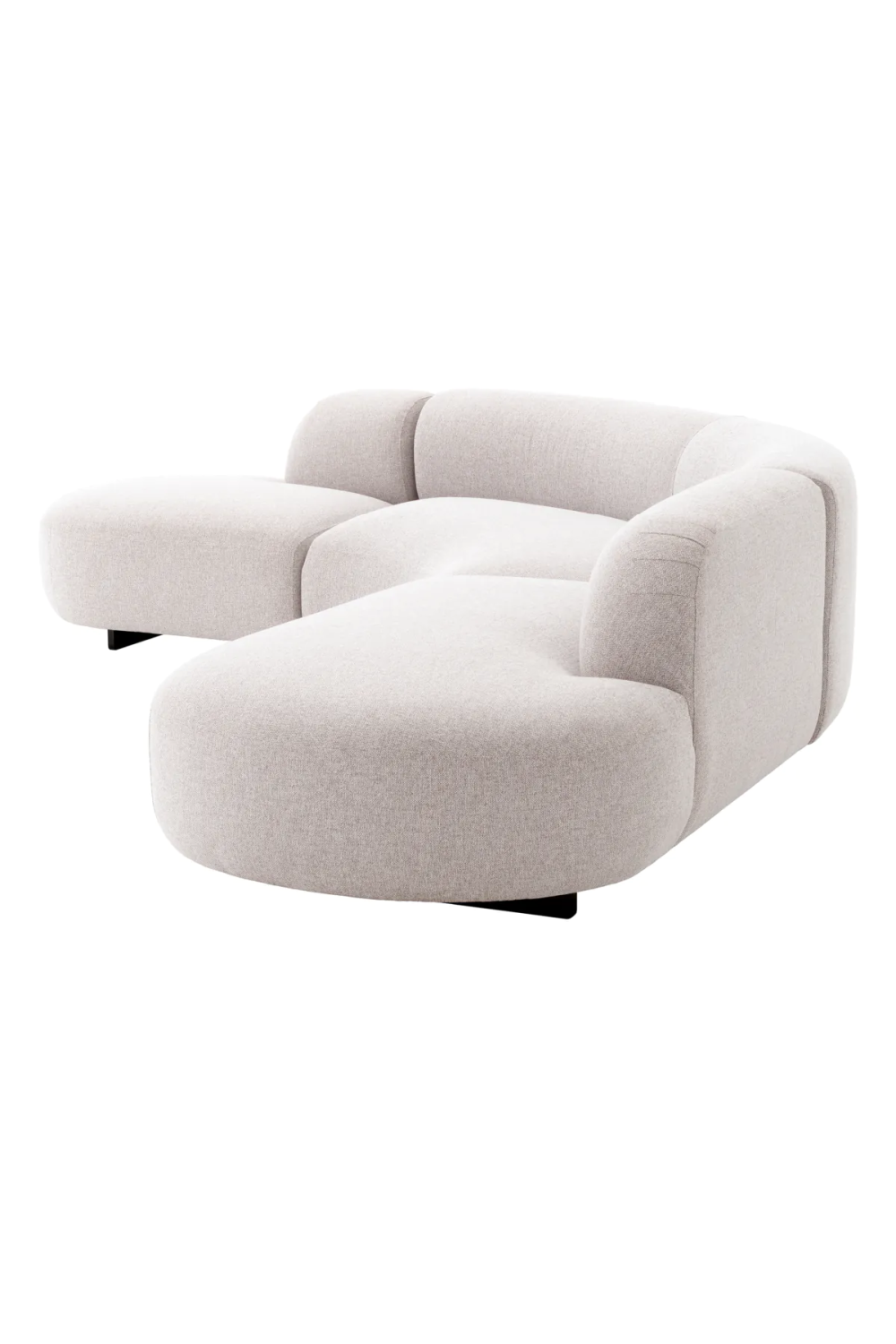 Light Gray Curved Outdoor Sofa Bjorn | Eichholtz Miami