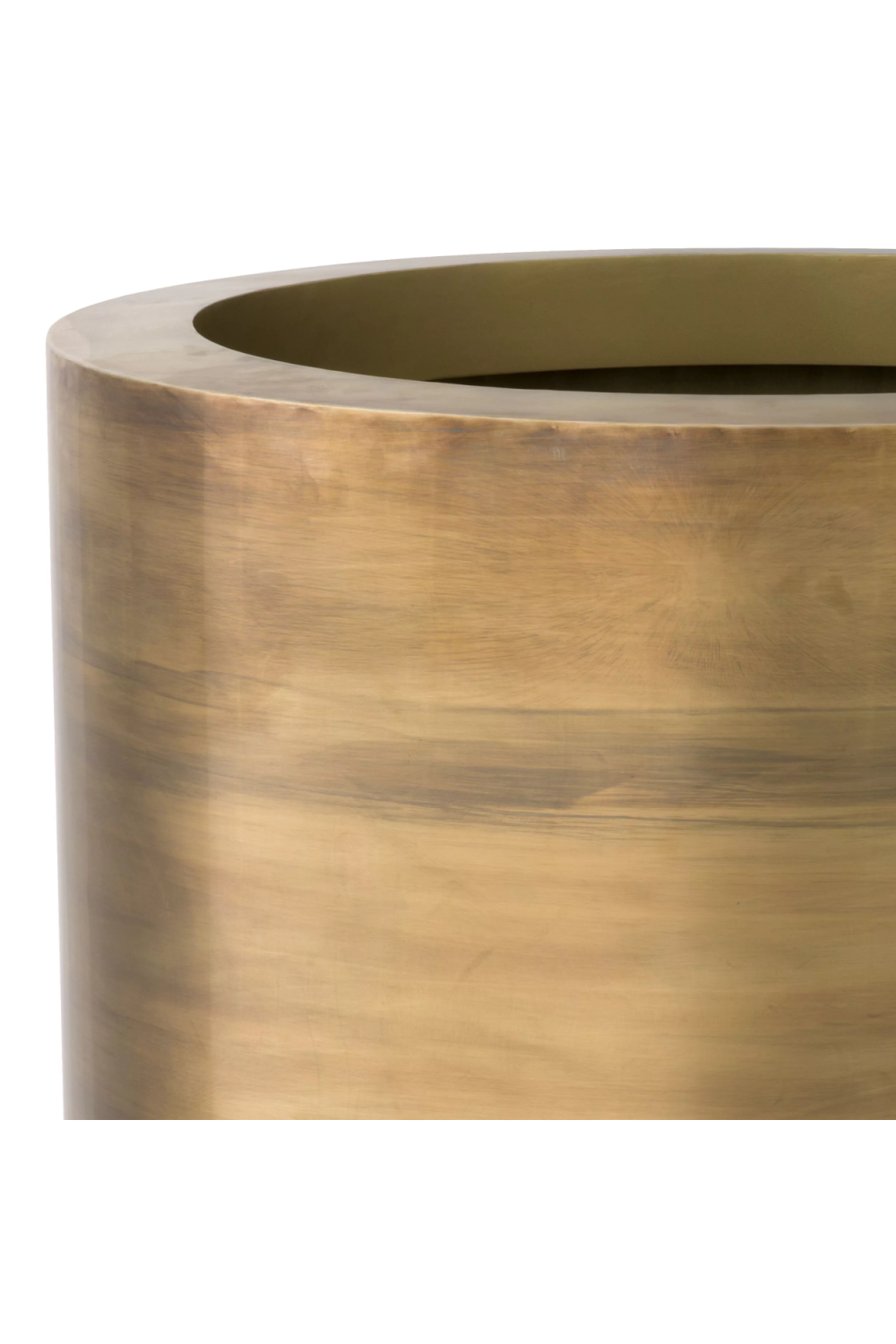 Vintage Brass Round Planter Jasper | Eichholtz Miami