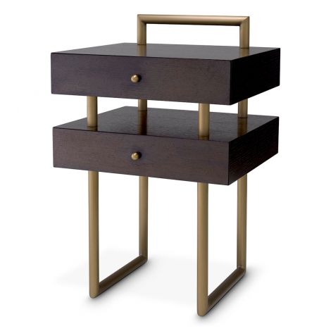 Brown Oak Side Table Bedini | Eichholtz Miami