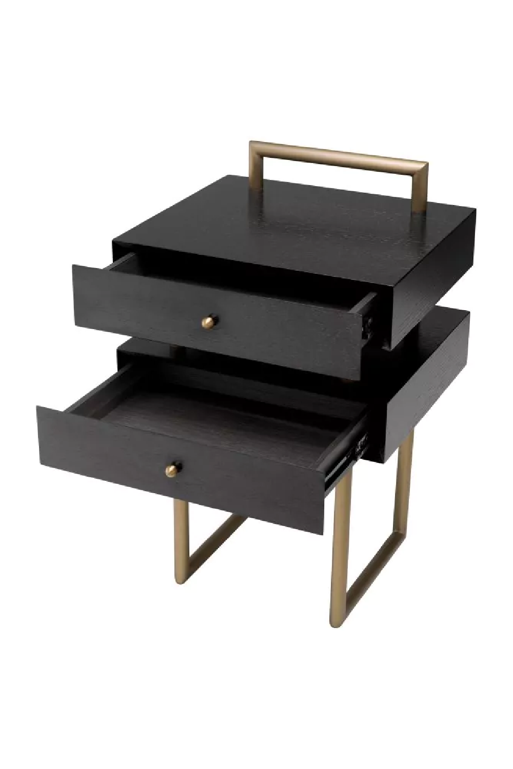 Brown Oak Side Table Bedini | Eichholtz Miami