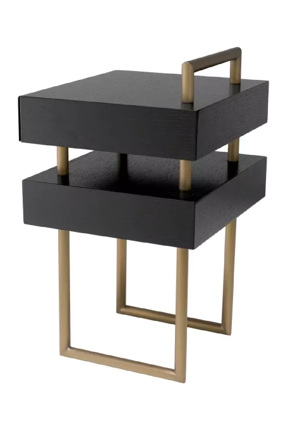 Brown Oak Side Table Bedini | Eichholtz Miami