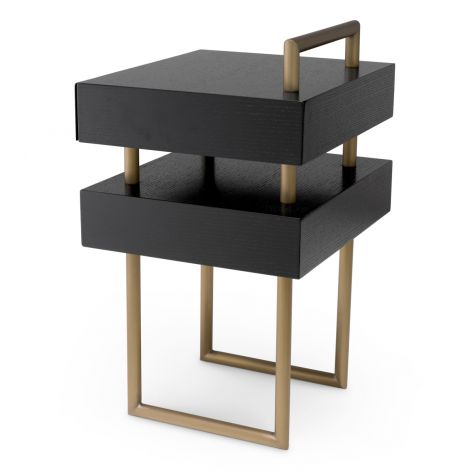 Brown Oak Side Table Bedini | Eichholtz Miami