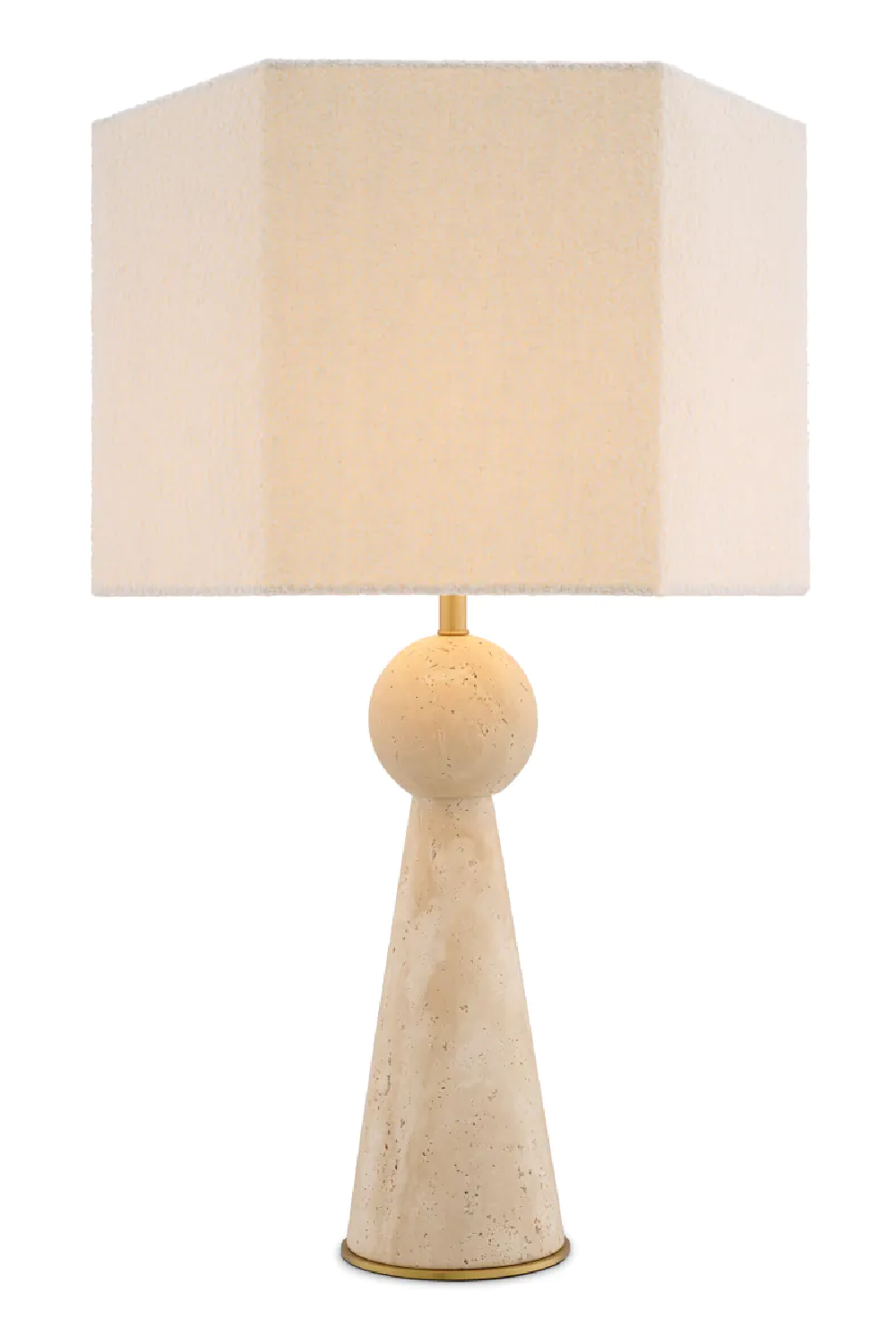 Travertine Table Lamp Novak | Eichholtz Miami