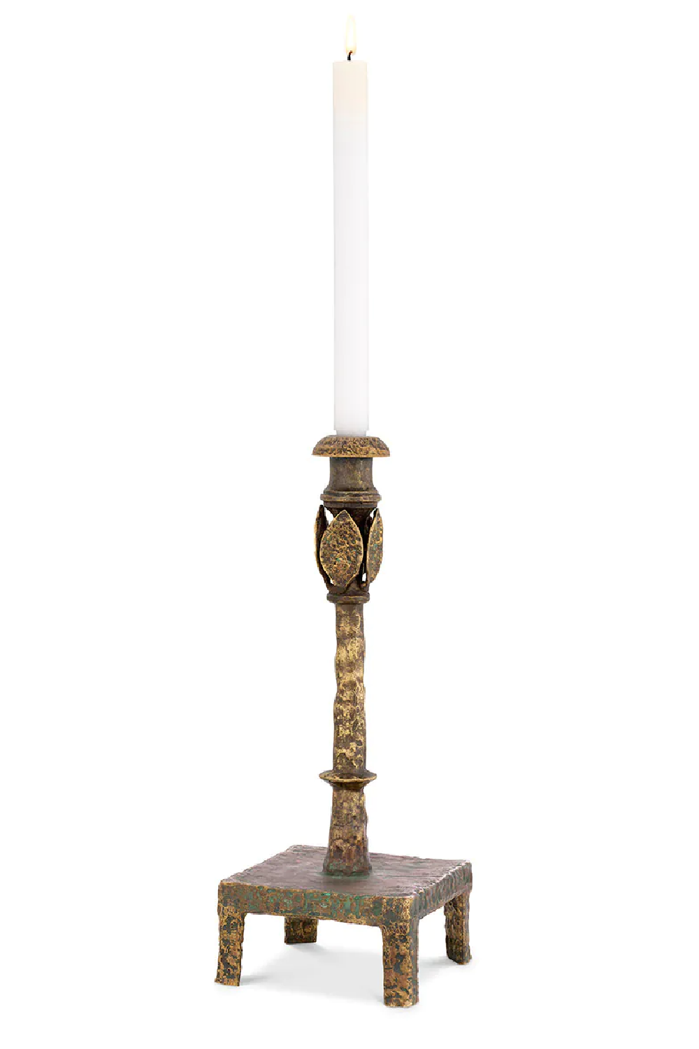 Antique Brass Candle Holder Santoro | Eichholtz Miami