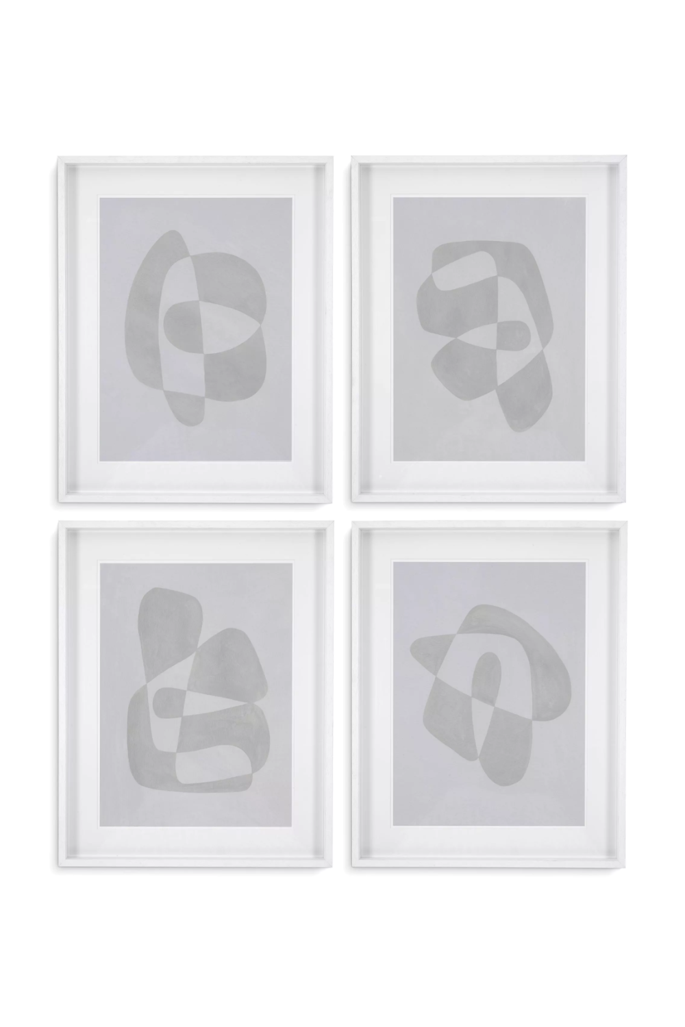 Abstract Shape Art Prints (4) Soft Shape | Eichholtz Miami