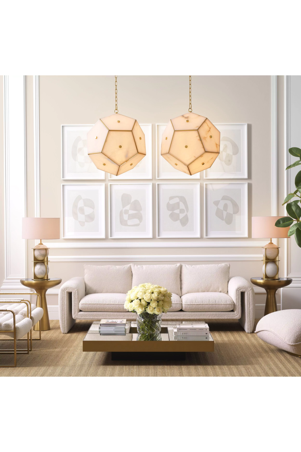 Abstract Shape Art Prints (4) Soft Shape | Eichholtz Miami