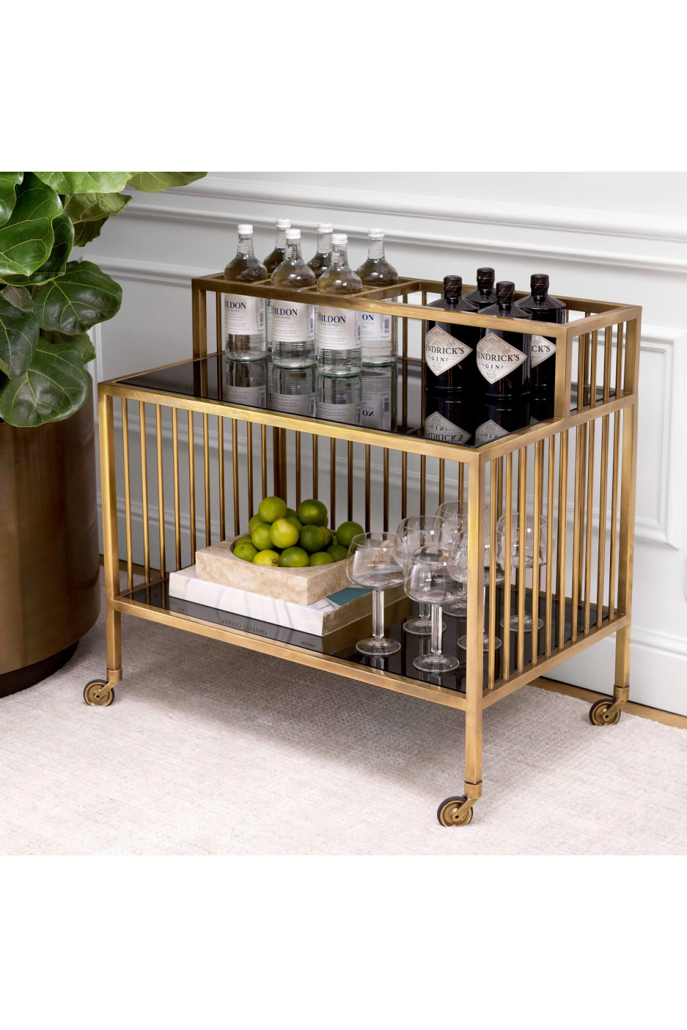 Contemporary Brass Trolley Rutherford | Eichholtz Miami