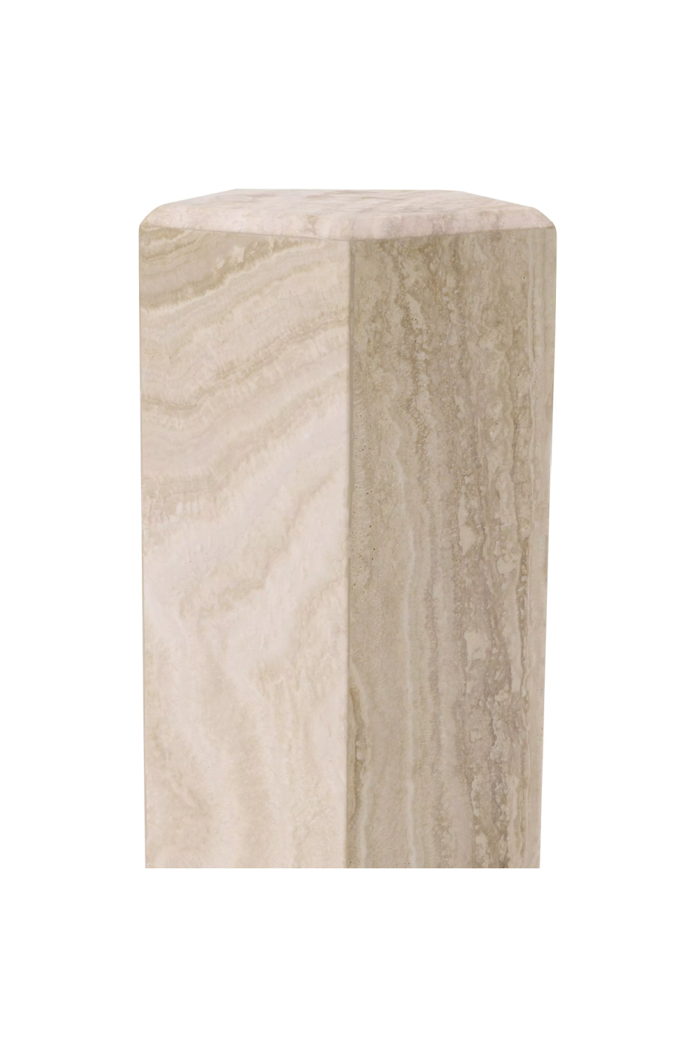 Hexagonal Travertine Column Cuneo | Eichholtz Miami