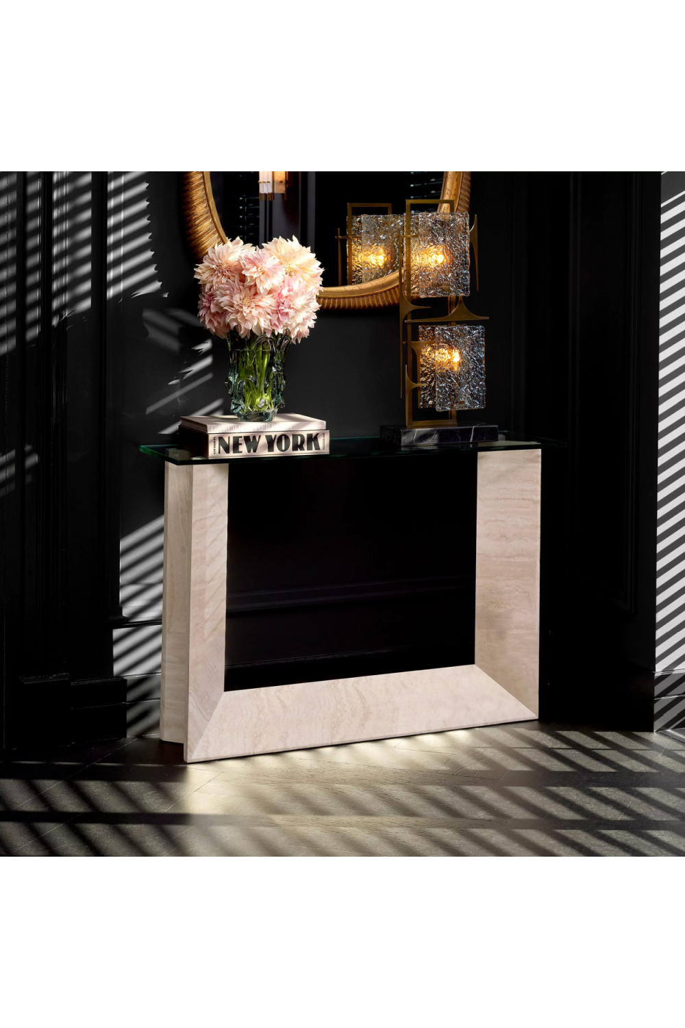 Travertine Console Table Fortuna | Eichholtz Miami