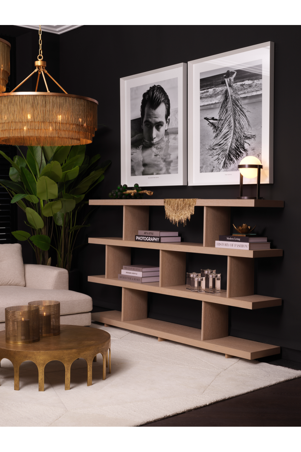 Vintage Brass Coffee Table Gardini | Eichholtz Miami