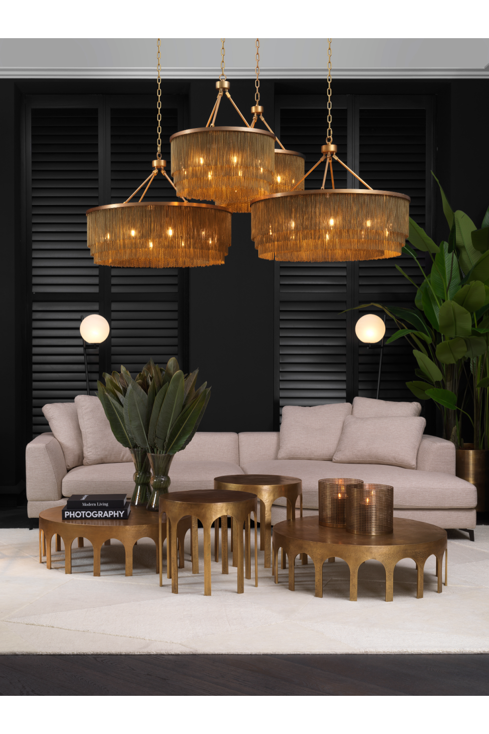 Vintage Brass Coffee Table Gardini | Eichholtz Miami