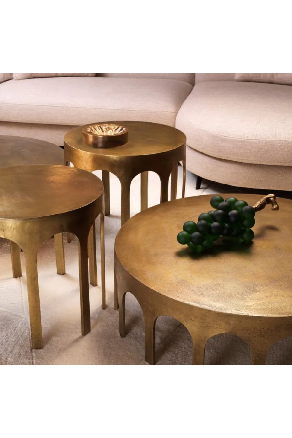 Vintage Brass Side Table Gardini | Eichholtz Miami