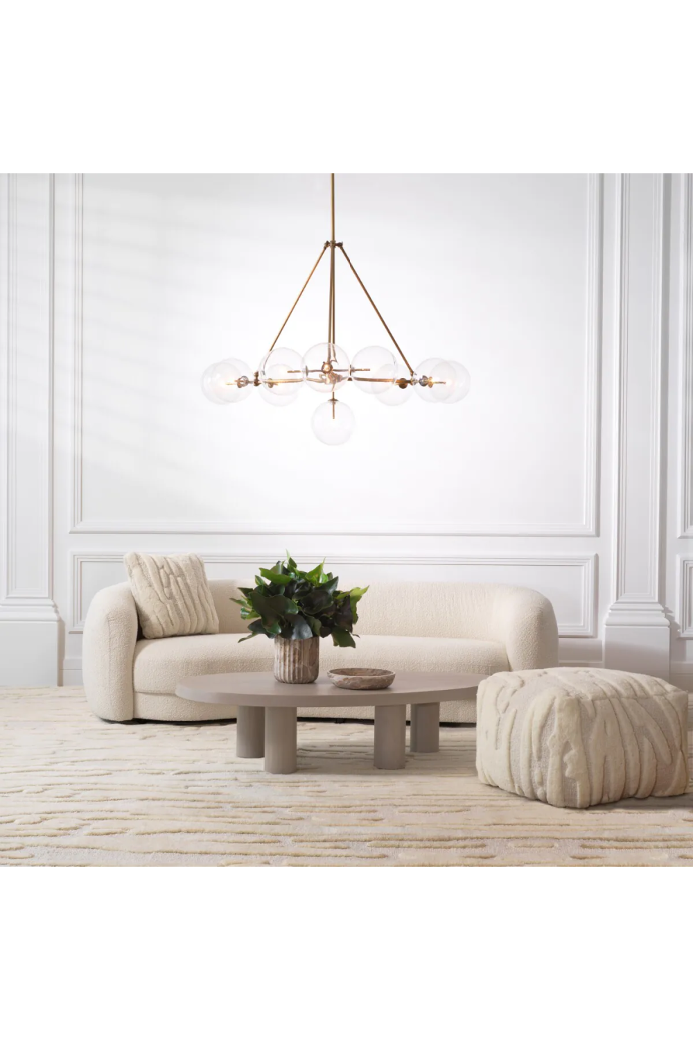 Ivory Woven Wool Cushion Zenon | Eichholtz Miami