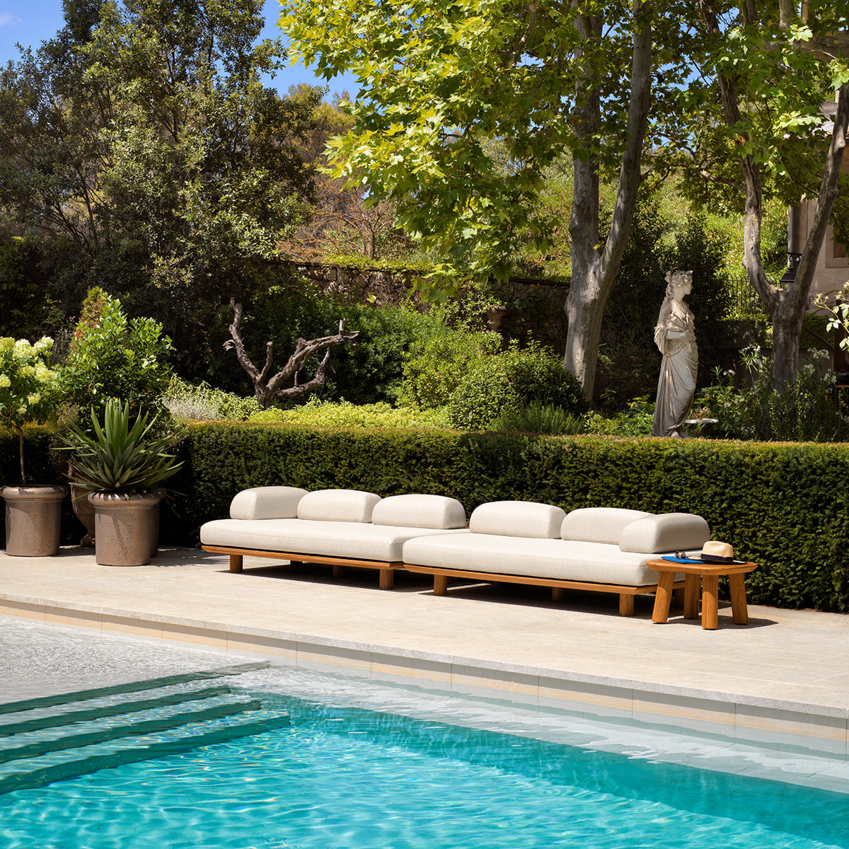 Teak Sand Outdoor Sofa Nomade | Eichholtz Miami