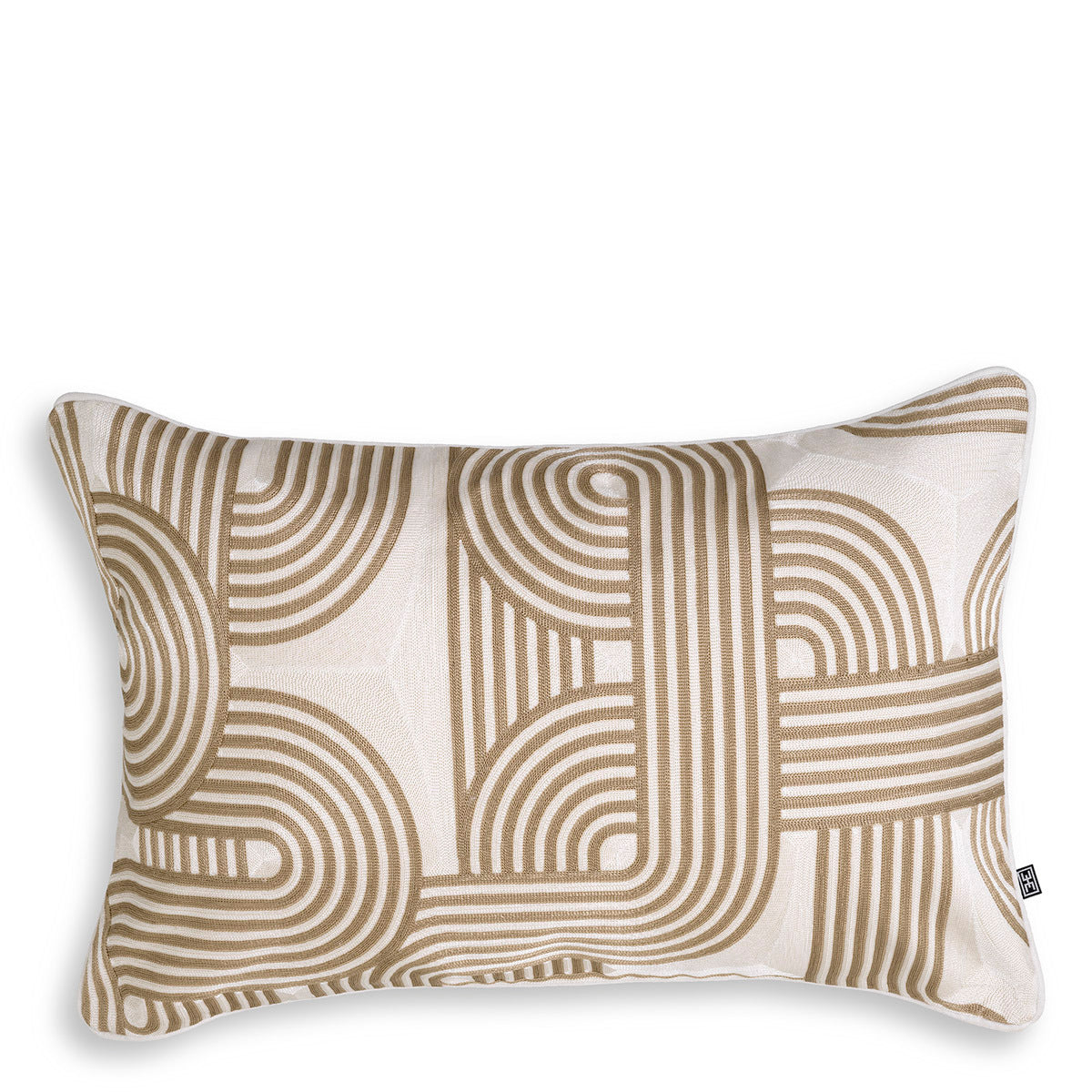 Beige Modern Lumbar Pillow Abaças | Eichholtz Miami