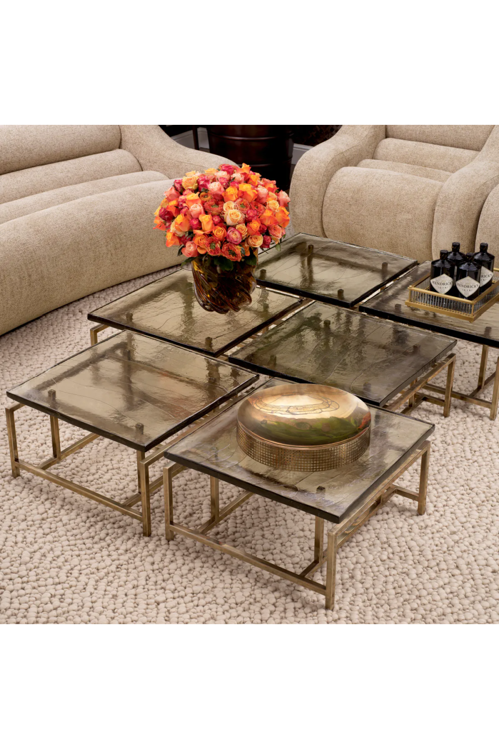 Handmade Glass Coffee Table Schlumberg | Eichholtz Miami