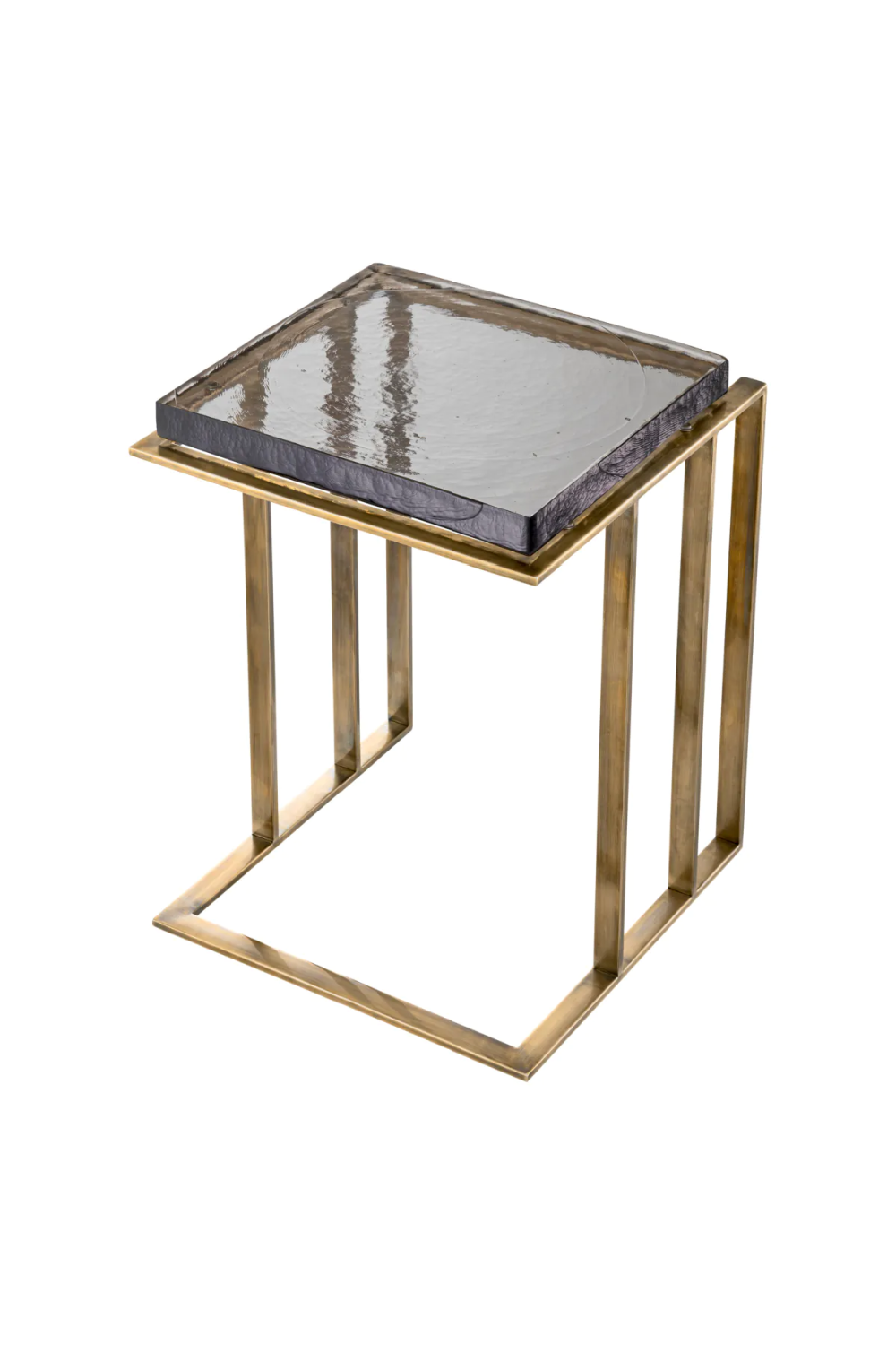 Brass Square Side Table Crescent | Eichholtz Miami