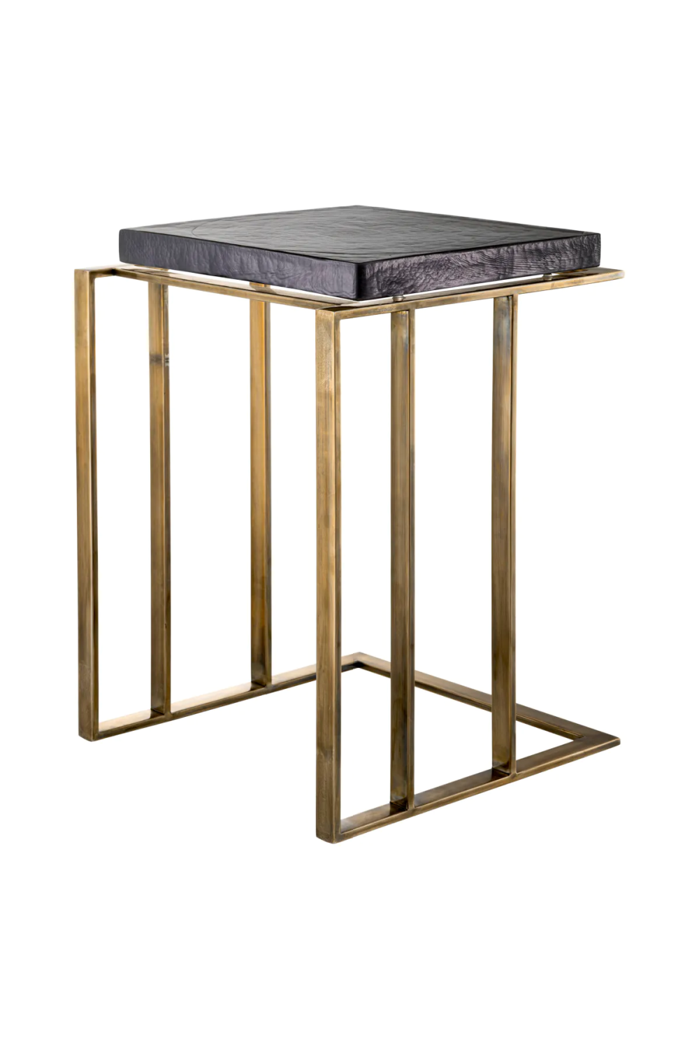 Brass Square Side Table Crescent | Eichholtz Miami