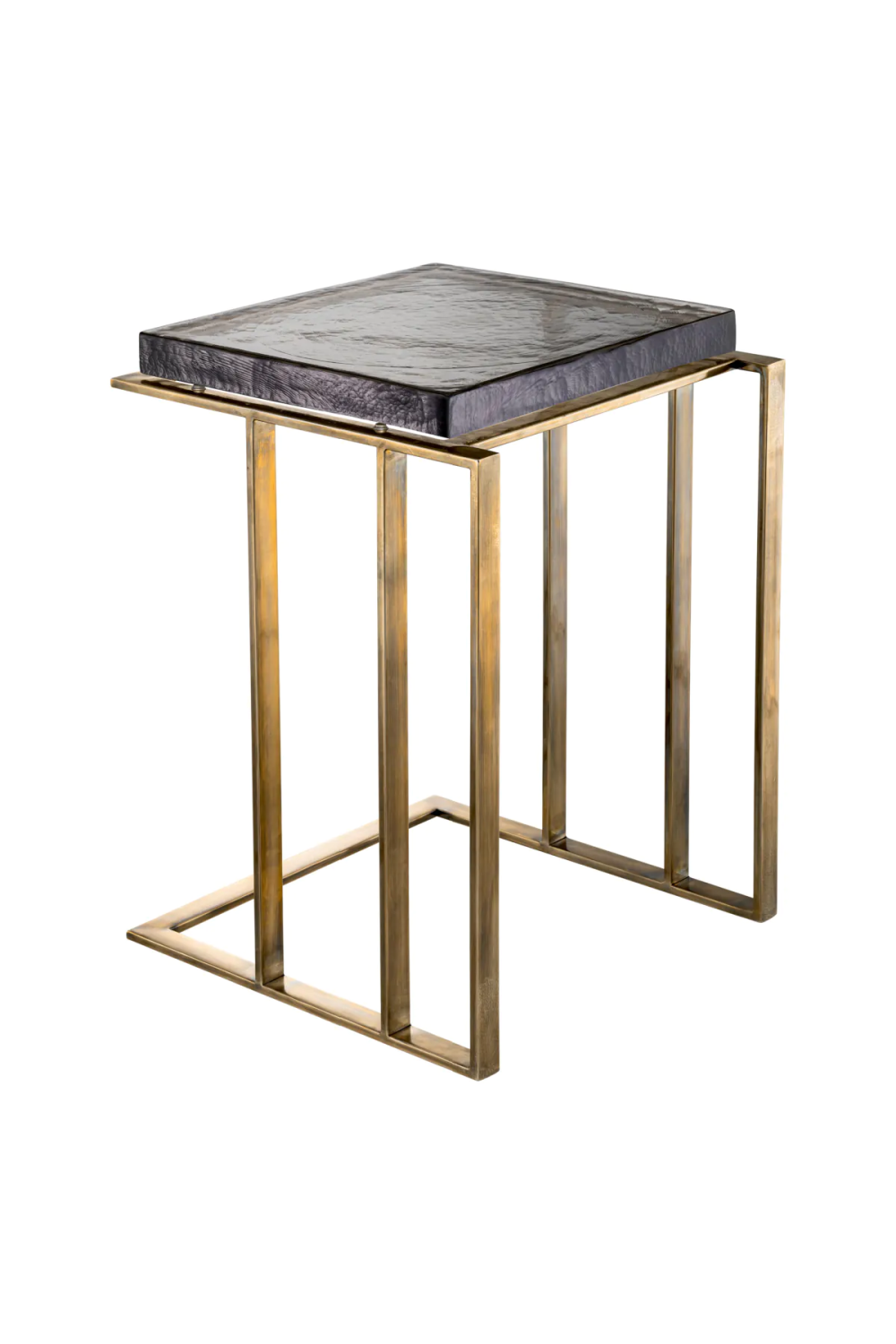 Brass Square Side Table Crescent | Eichholtz Miami
