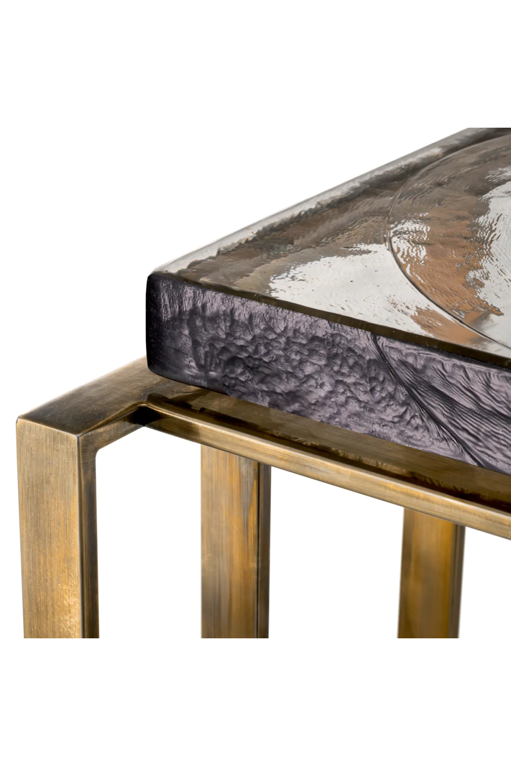Brass Square Side Table Crescent | Eichholtz Miami
