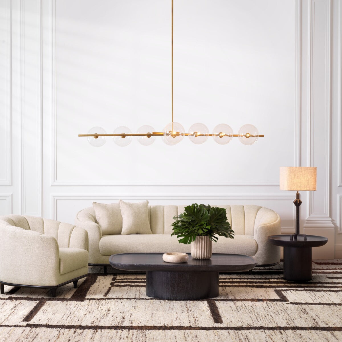 Beige Textured Sofa Agostino | Eichholtz Miami